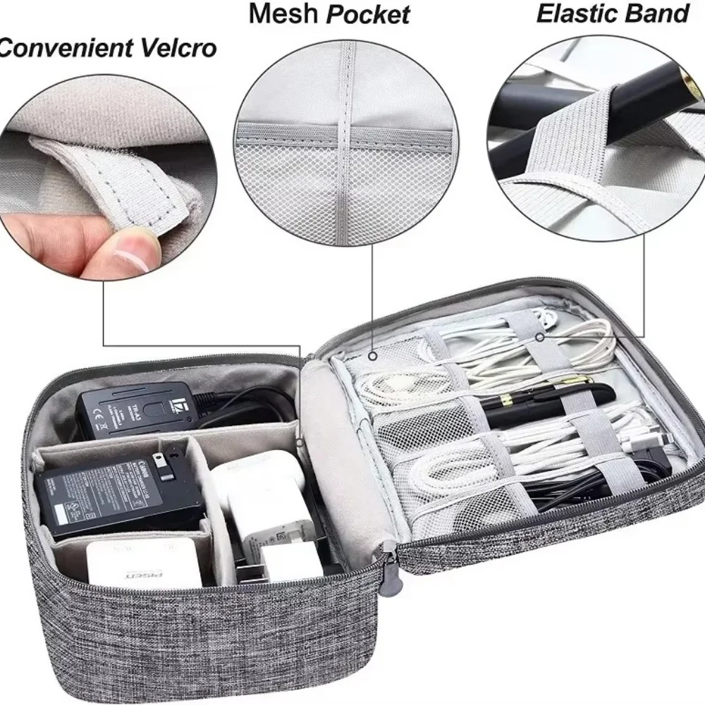 Tech Accessories Case - Seyahat Taşınabilir Dijital Saklama Çantası USB