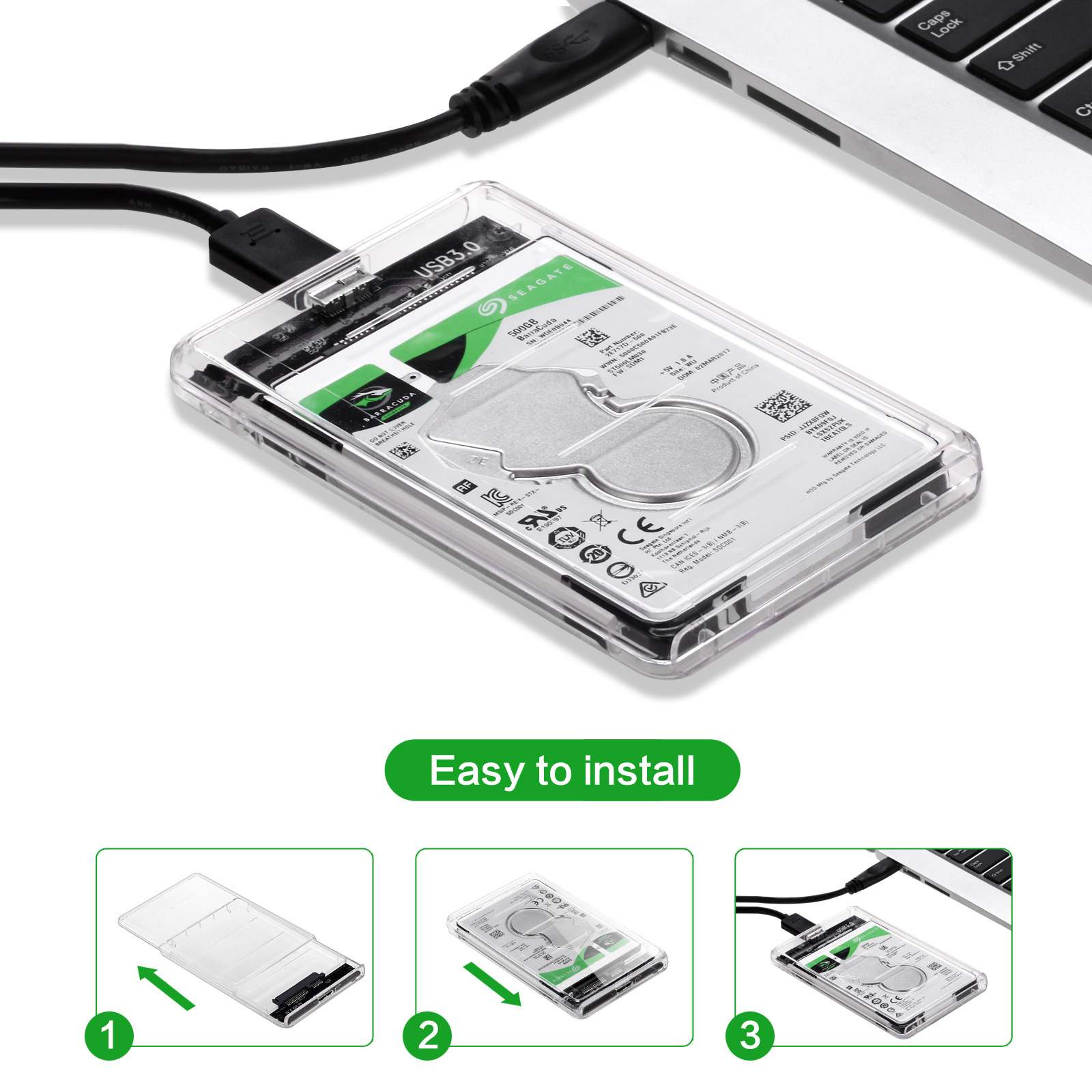 SATA - Type C Şeffaf 2.5 İnç H - Portable Ssd Enclosure incelemesi ve fiyatı